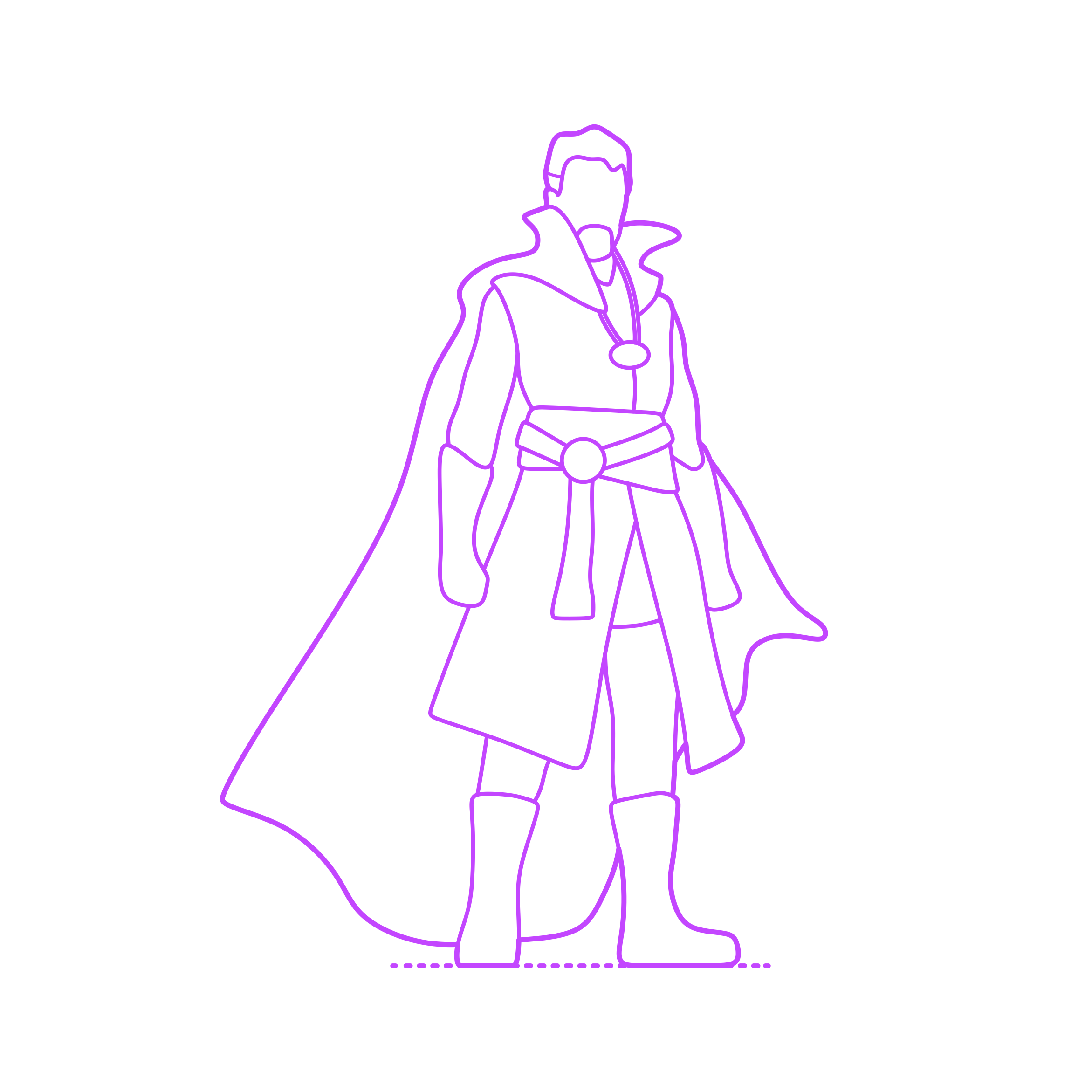 Pop Culture Marvel Comics Doctor Strange Contour Svg Vector Free Vectors